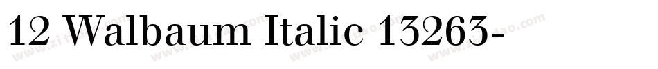 12 Walbaum Italic 13263字体转换